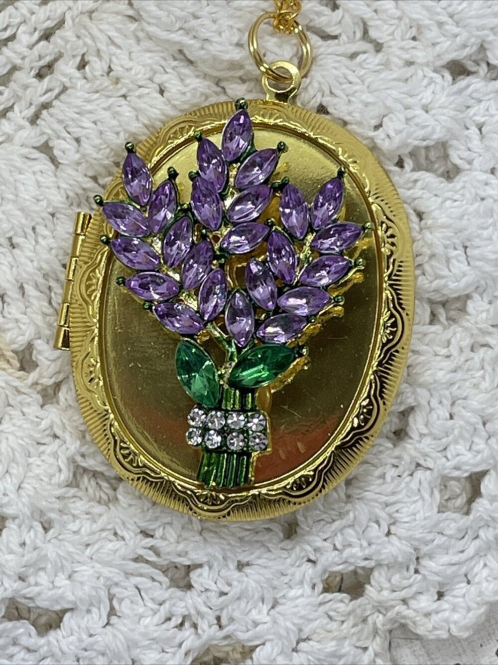 Lavender rhinestone SALE Photo Locket Keepsake Anniversary FALL GIFT's Gift wife